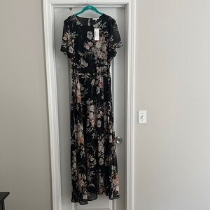 Baltic Born Black Floral Maxi Dress